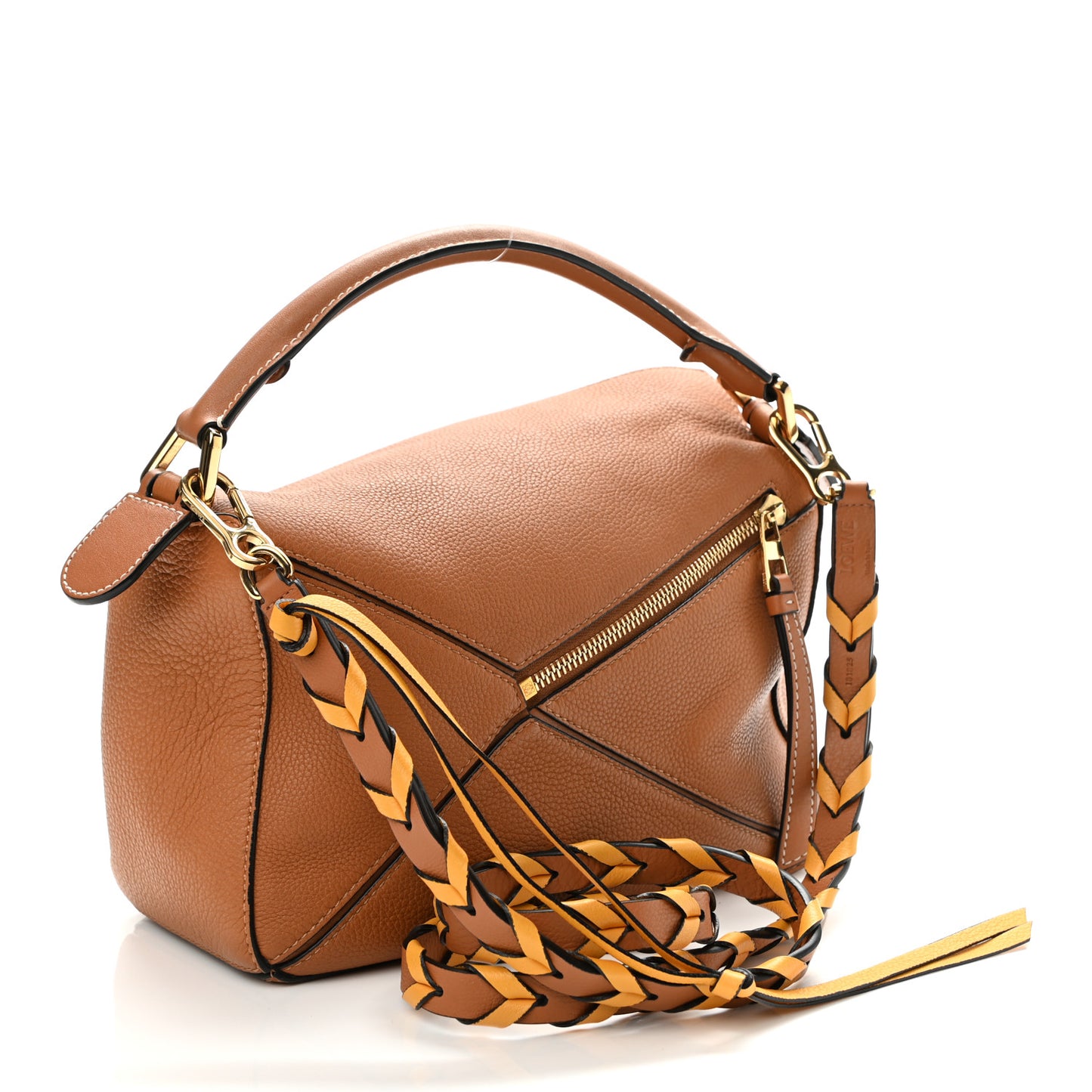 Calfskin Small Puzzle Bag Light Caramel