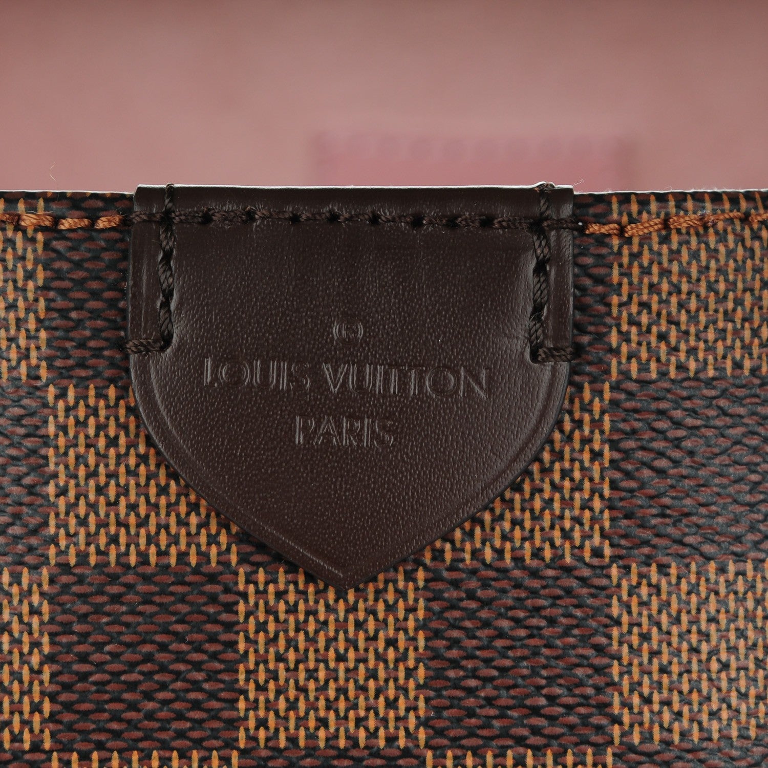 Louis Vuitton Damier Ebene Caissa Hobo Rose Ballerine 6 of 8