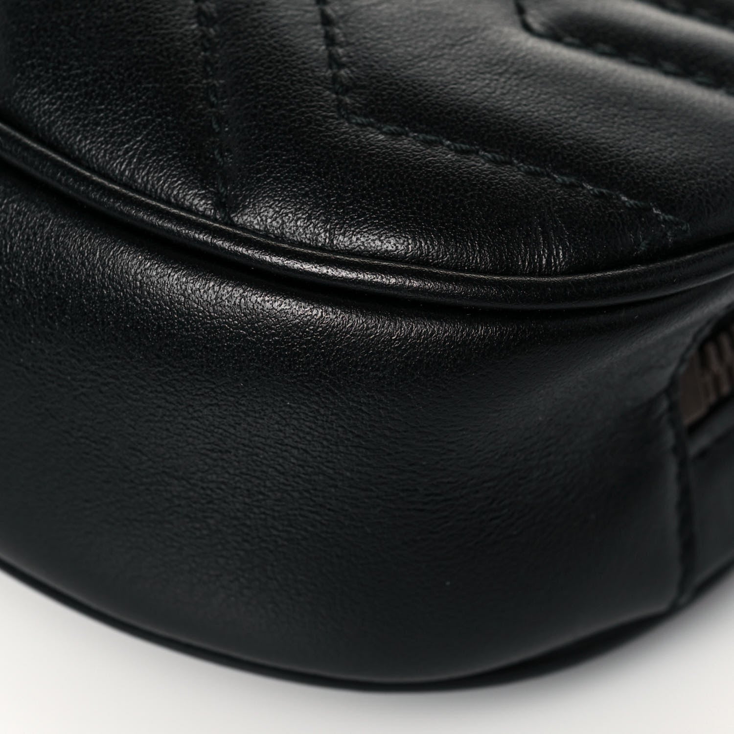 Gucci Calfskin Matelasse GG Marmont Belt Bag 95 38 Black 10 of 15
