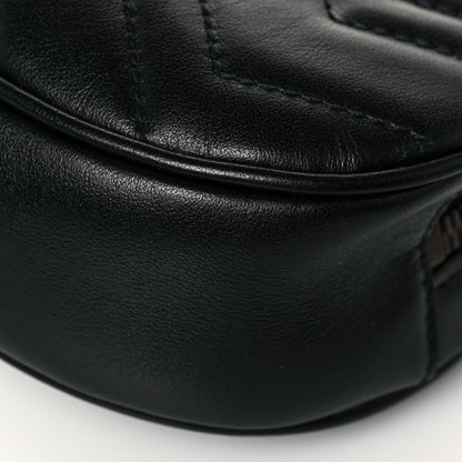 Gucci Calfskin Matelasse GG Marmont Belt Bag 95 38 Black 10 of 15