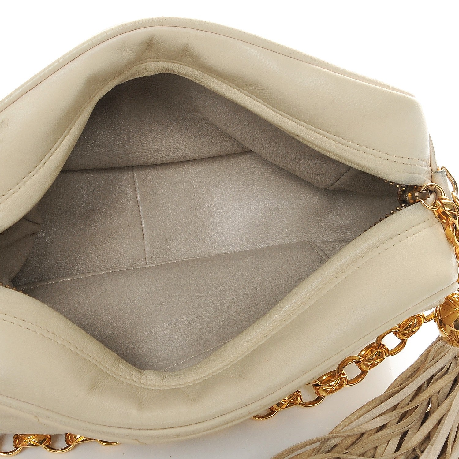 Chanel Lambskin Chevron Tassel Camera Case Beige Clair 5 of 10