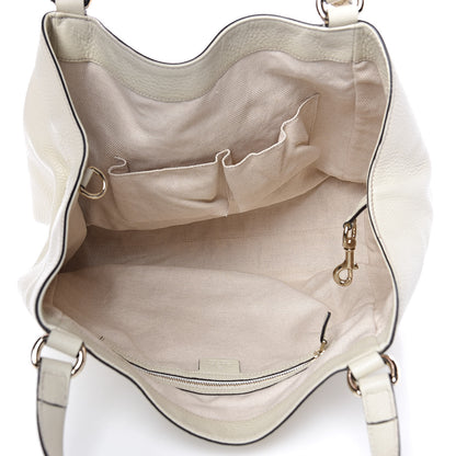 Gucci Pebbled Calfskin Medium Soho Shoulder Bag Off White 5 of 11