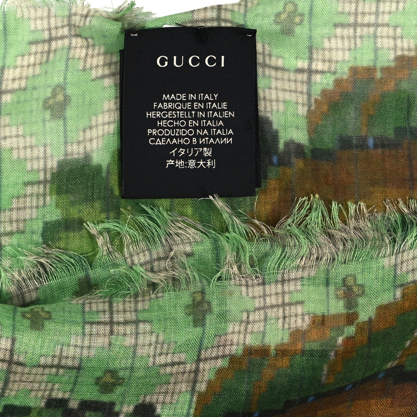 Modal Silk GG Monogram GG Eden Square Scarf Multicolor