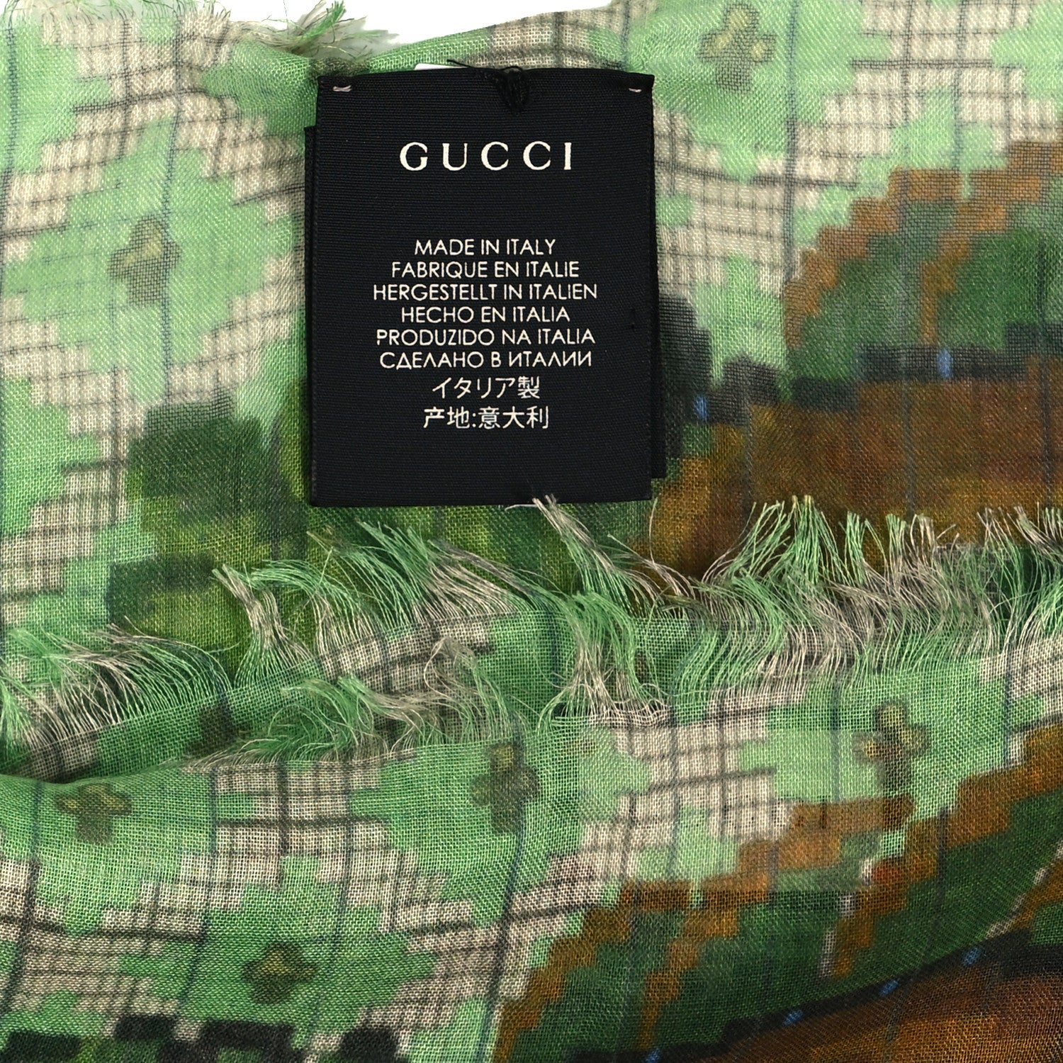 Gucci Modal Silk GG Monogram GG Eden Square Scarf Multicolor 3 of 3