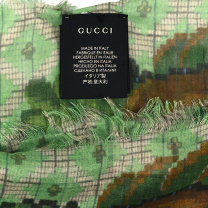 Gucci Modal Silk GG Monogram GG Eden Square Scarf Multicolor 3 of 3