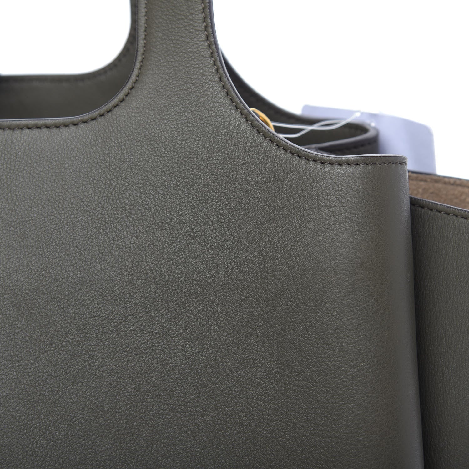 Celine Calfskin Small Tri-Fold Shoulder Bag Anthracite 10 of 10