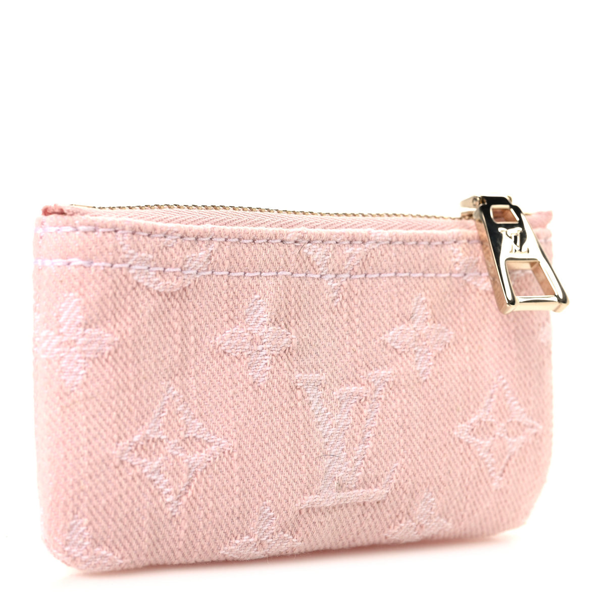 Louis Vuitton Monogram Denim Key Pouch Washed Pink Washed Pink 3 of 7