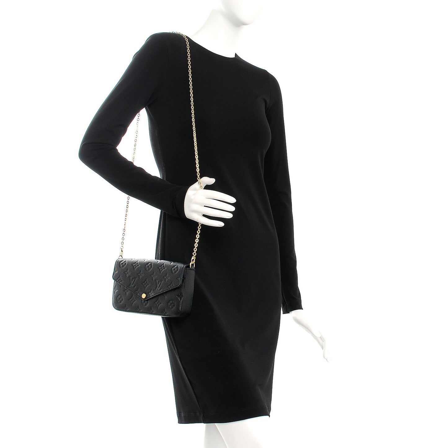 Empreinte Pochette Felicie Chain Wallet Black