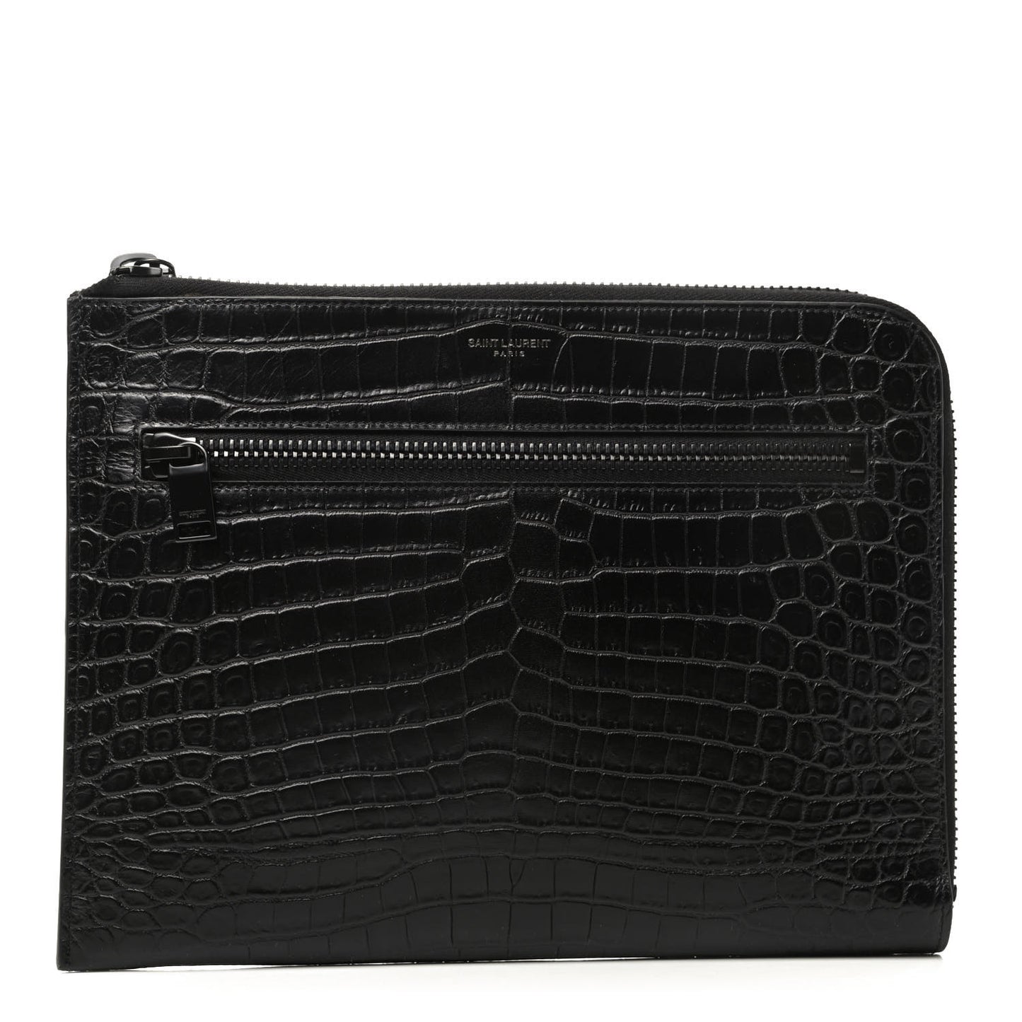 Calfskin Crocodile Embossed iPad Case Black