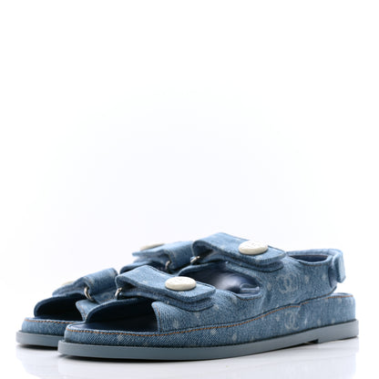 Chanel Denim CC Dad Sandals 40 Light Blue 3 of 8