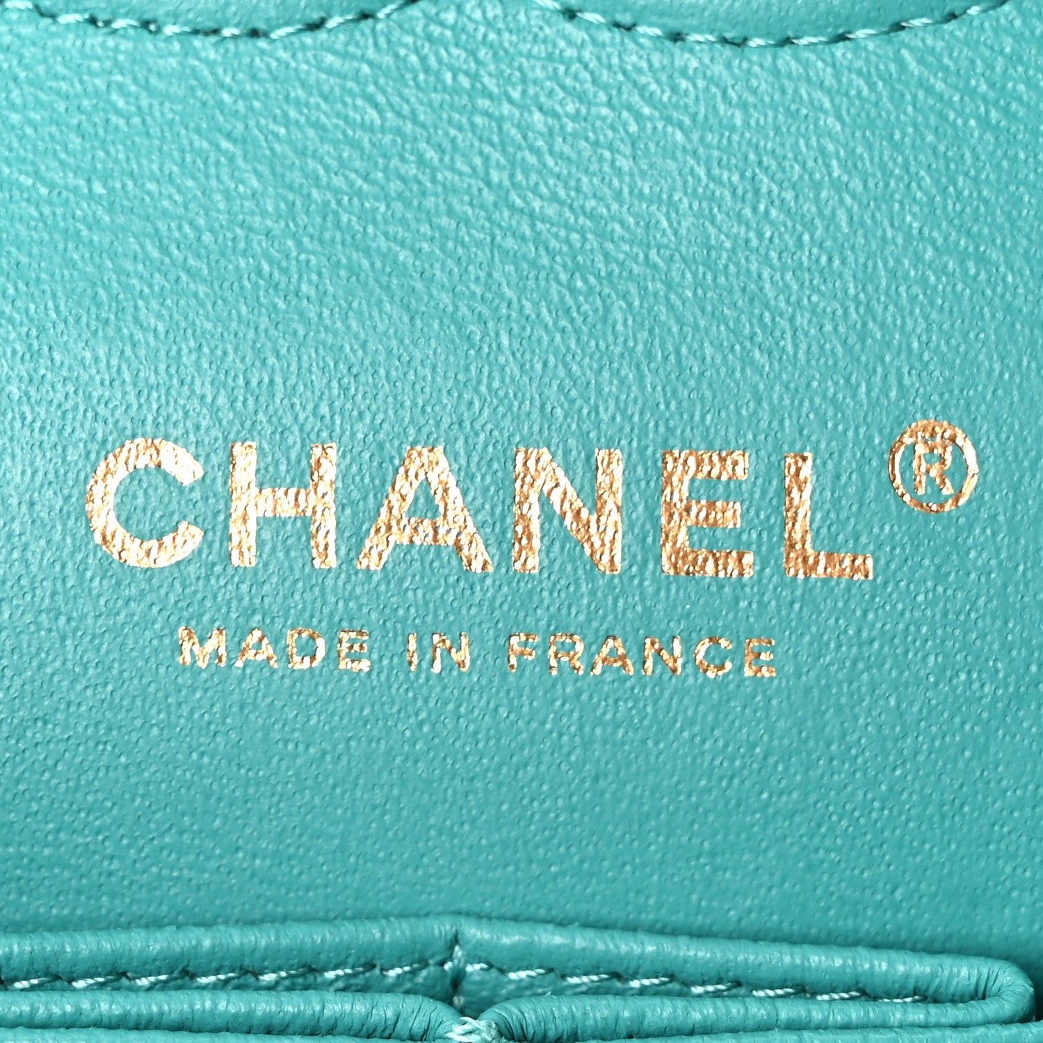 Chanel Caviar Quilted Medium Double Flap Turquoise 6 of 10