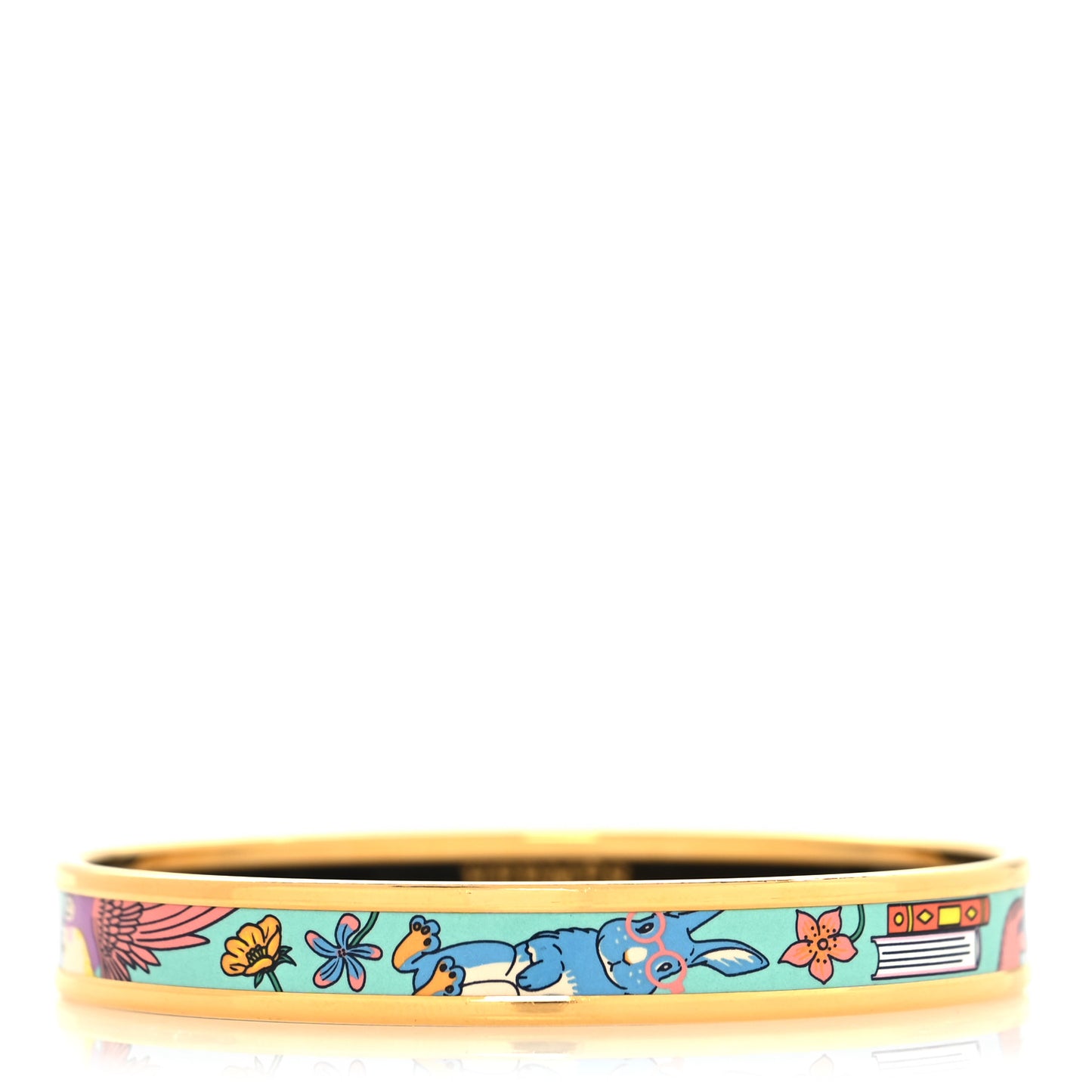 Enamel Narrow Tea for Two Printed Bracelet 65 Tropique