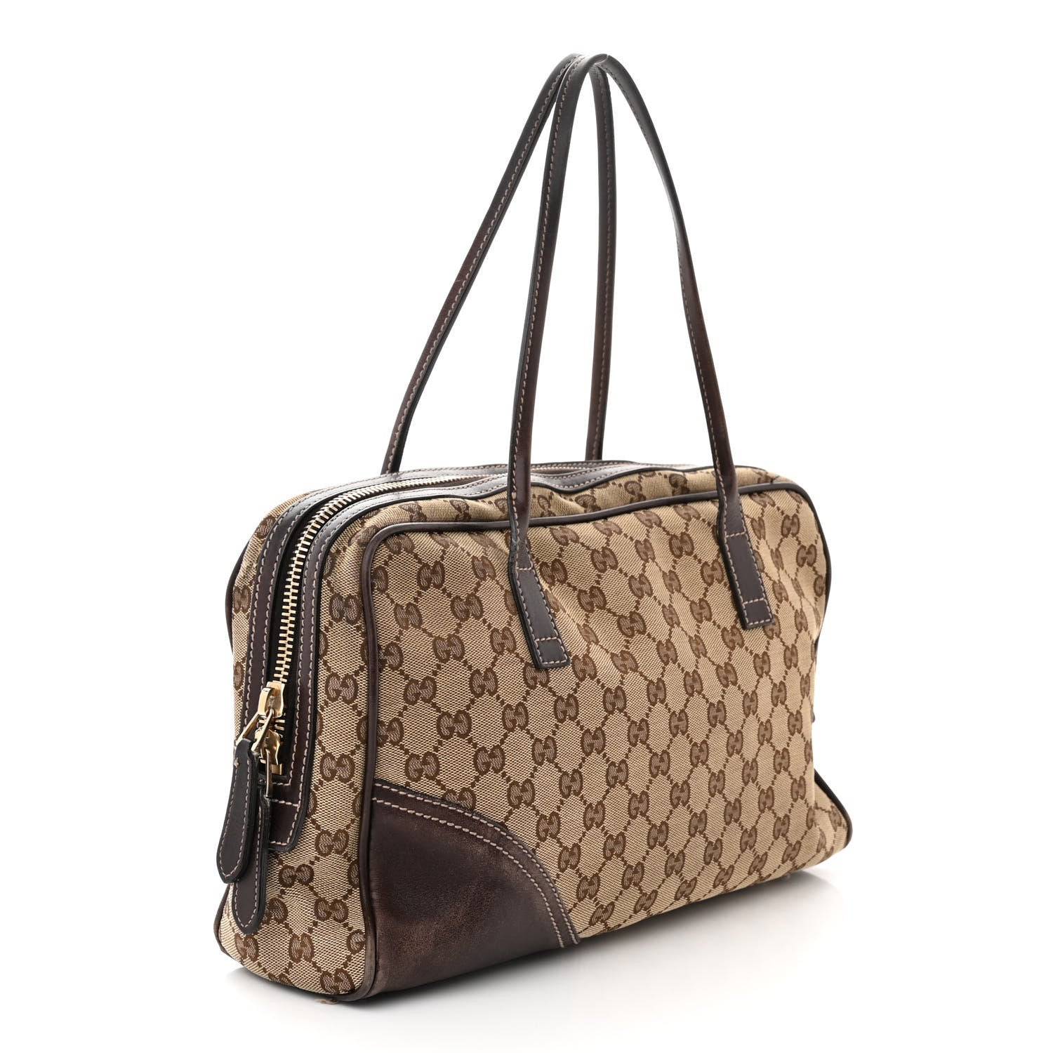 Gucci Monogram New Britt Medium Boston Dark Brown 3 of 14