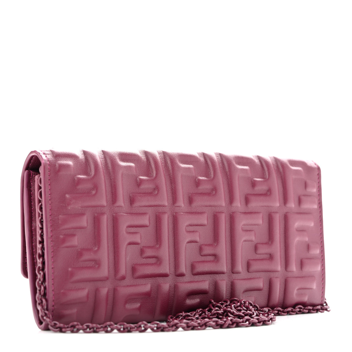 Fendi Nappa Matisse FF Embossed Continental Wallet On Chain Barlo 3 of 12