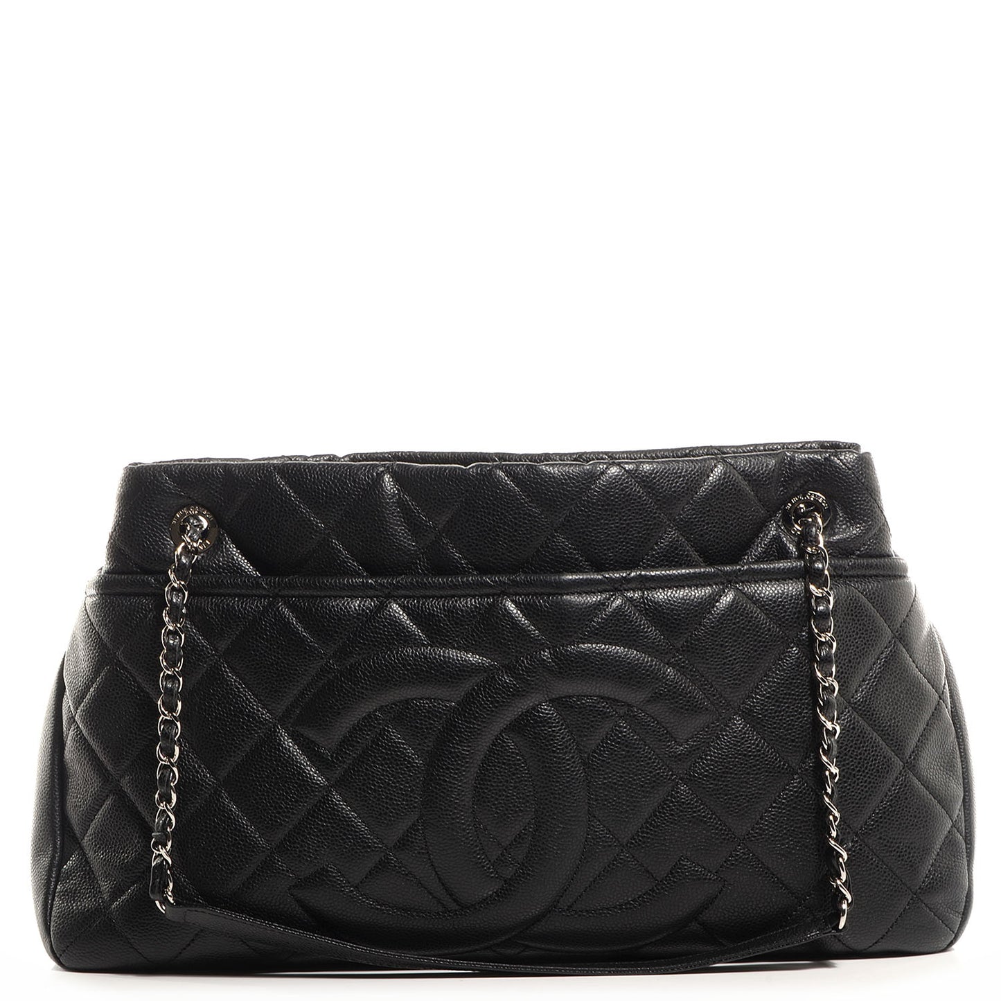 Soft Caviar Timeless Large Shopping Tote Black