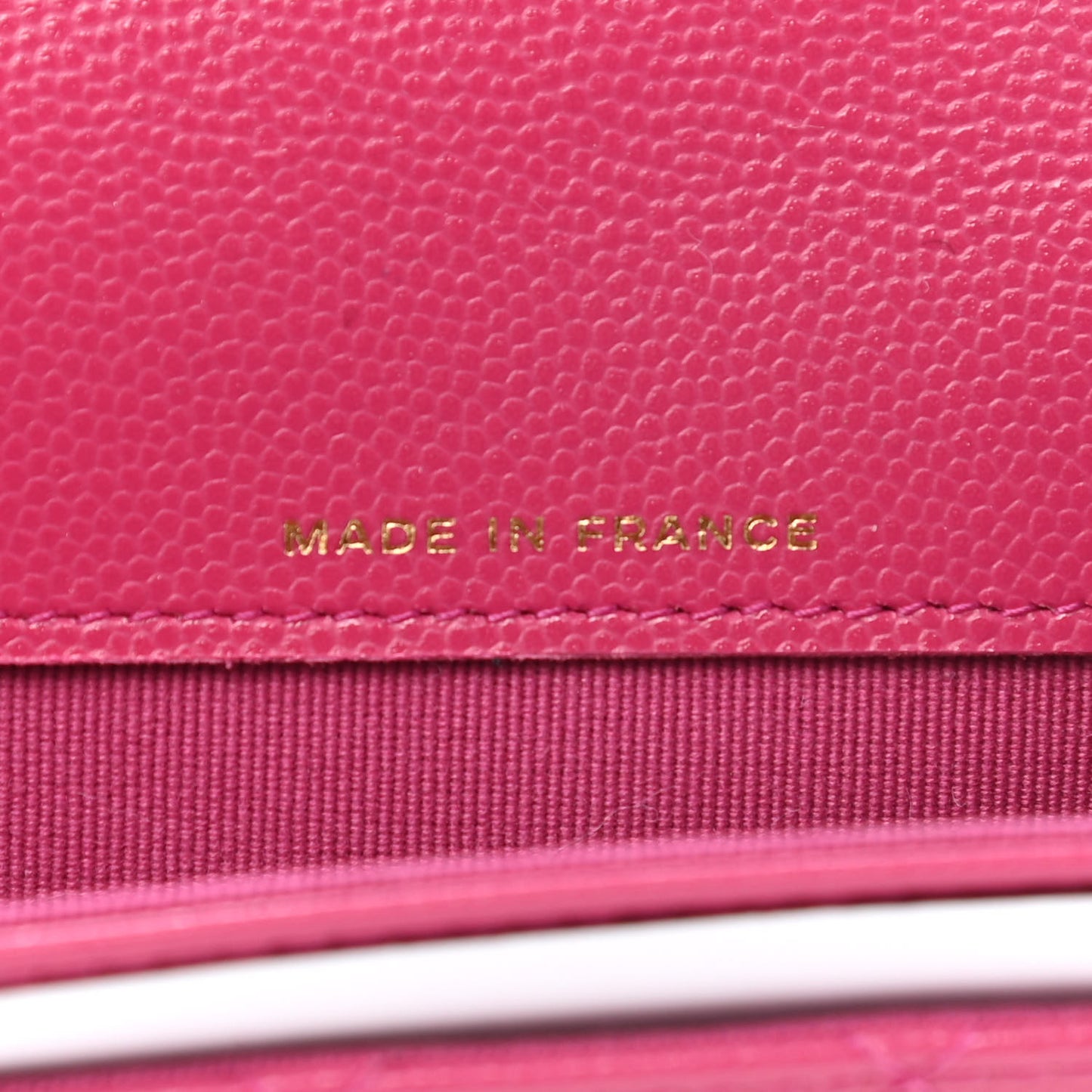 Caviar Quilted Flap Card Holder Wallet Dark Pink