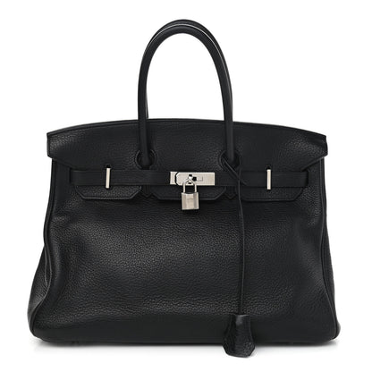 Hermes Taurillon Clemence Birkin 35 Black 1 of 15