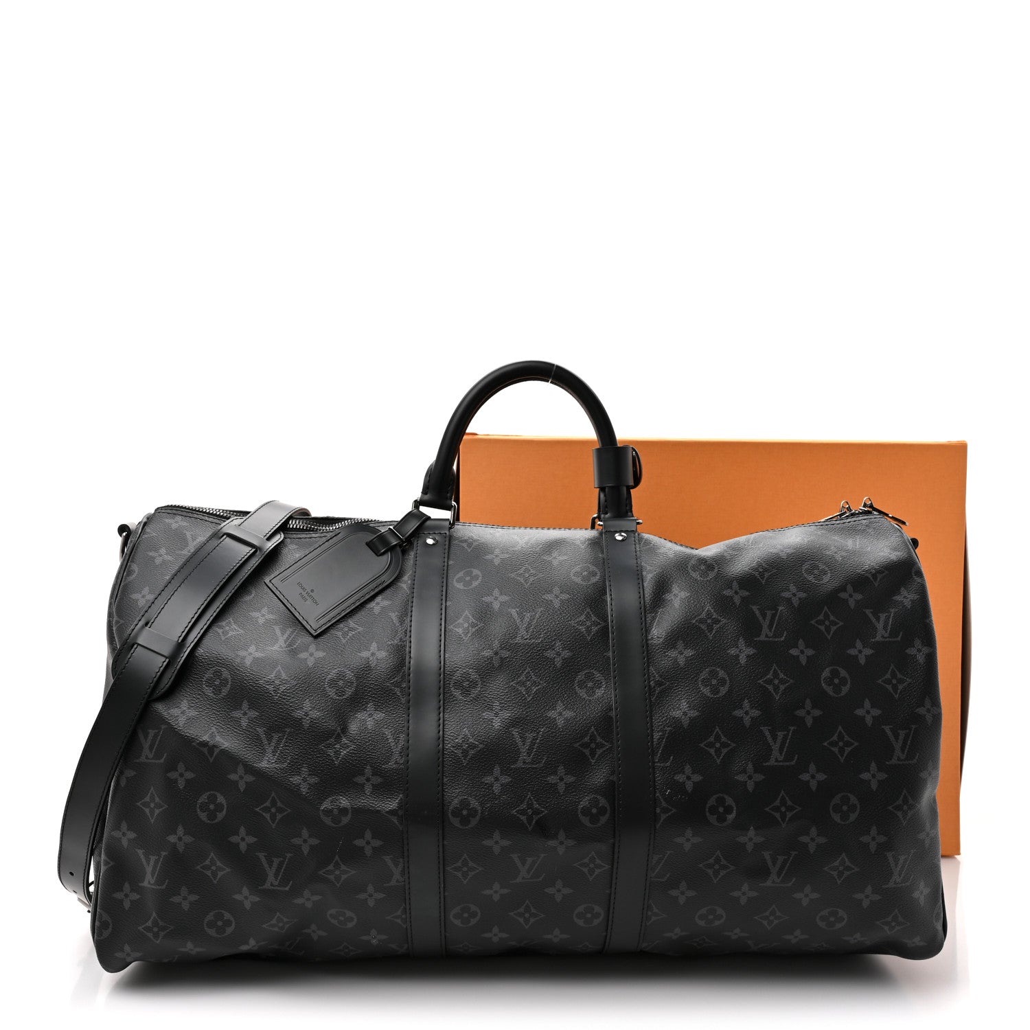 Louis Vuitton Monogram Eclipse Keepall Bandouliere 55 15 of 15