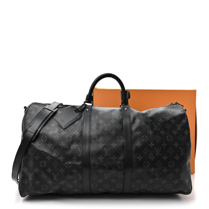 Louis Vuitton Monogram Eclipse Keepall Bandouliere 55 15 of 15
