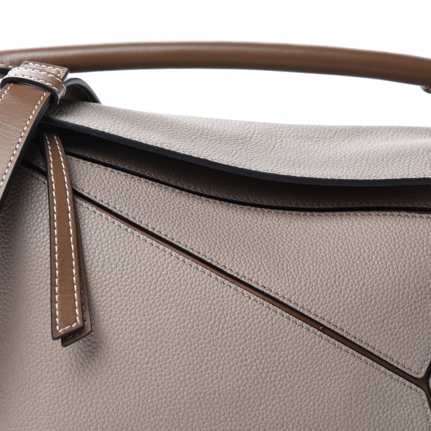 Grained Calfskin Small Puzzle Bag Sand Mink