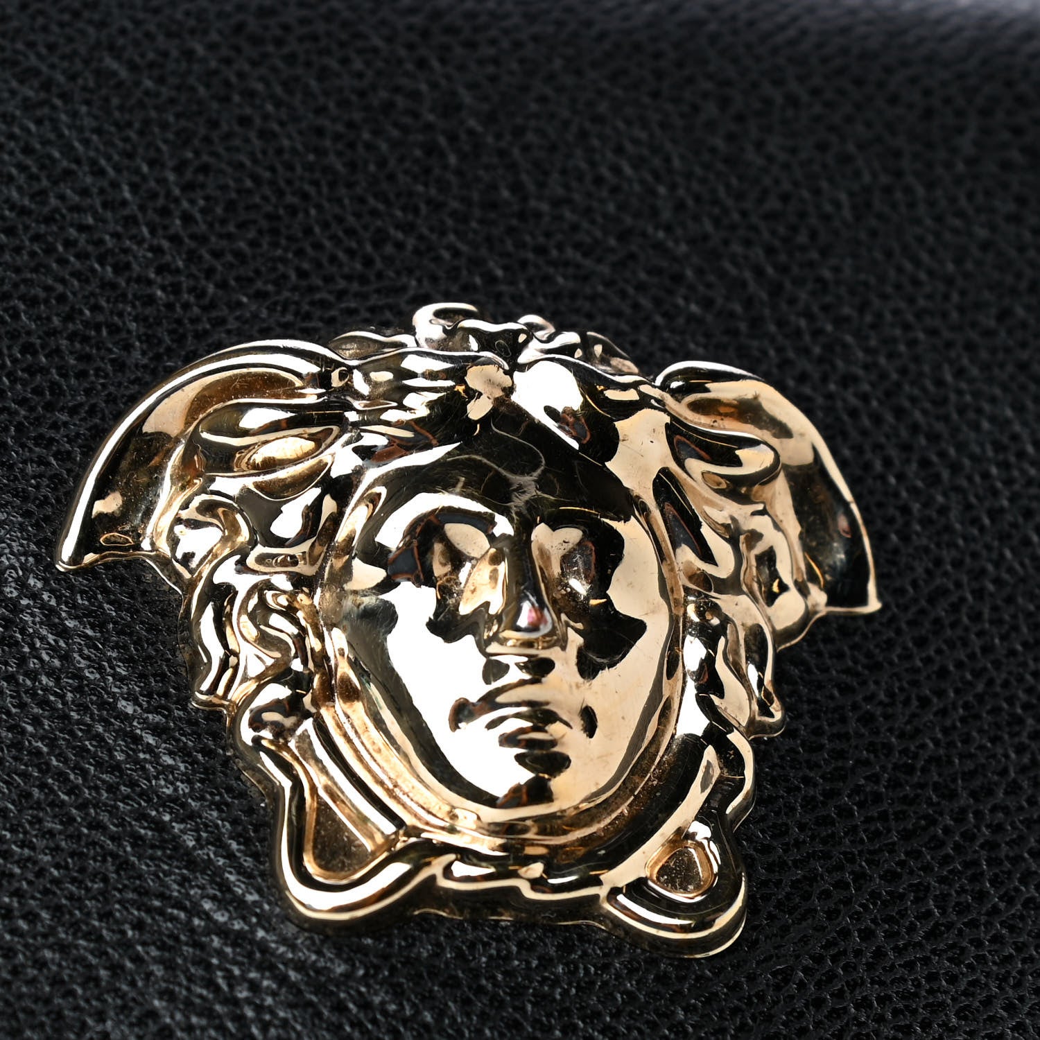 Versace Grained Calfskin Palazzo Chain Evening Bag Black 5 of 6