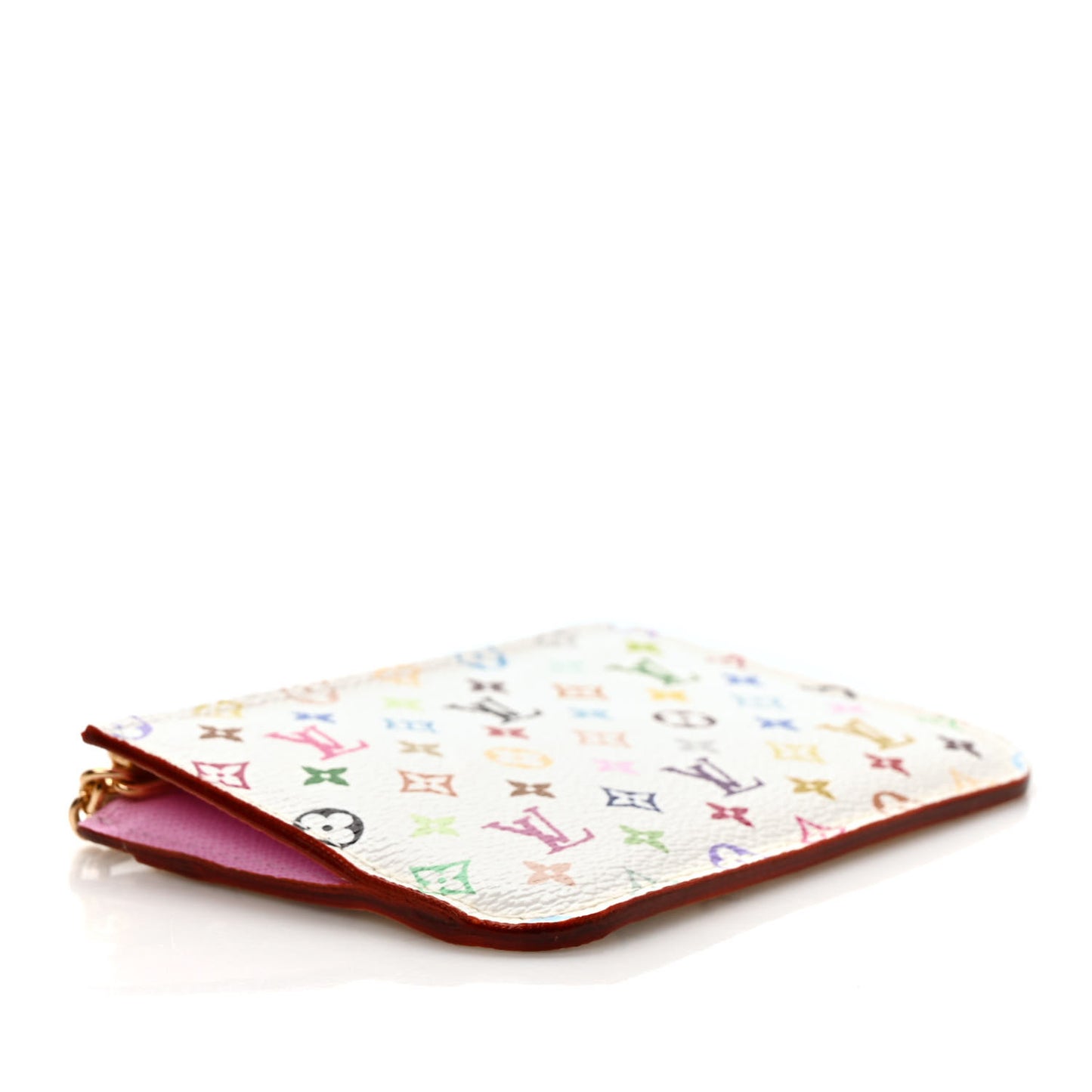 Monogram Multicolor Key Pouch White Litchi