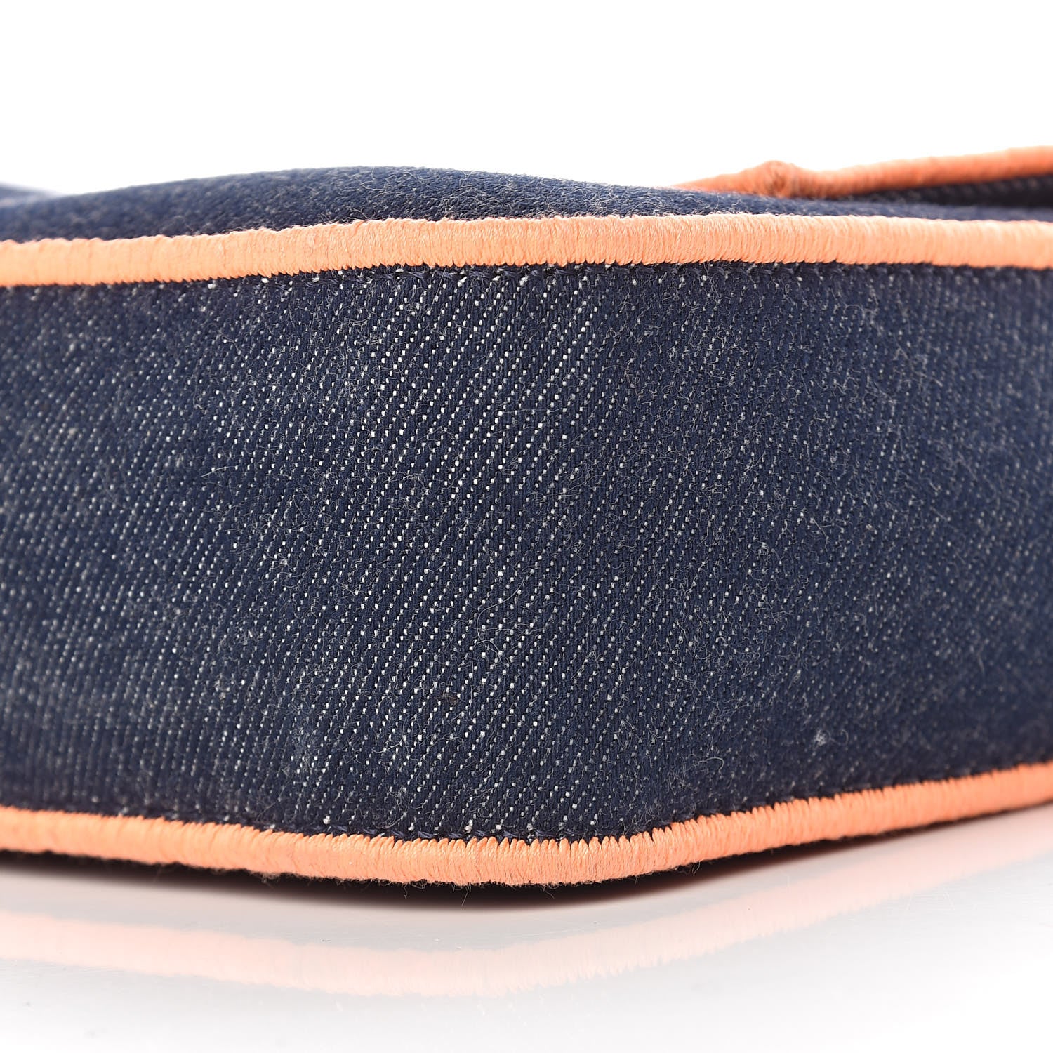 Fendi Denim Large Baguette Blue Arancio Fluo 10 of 15