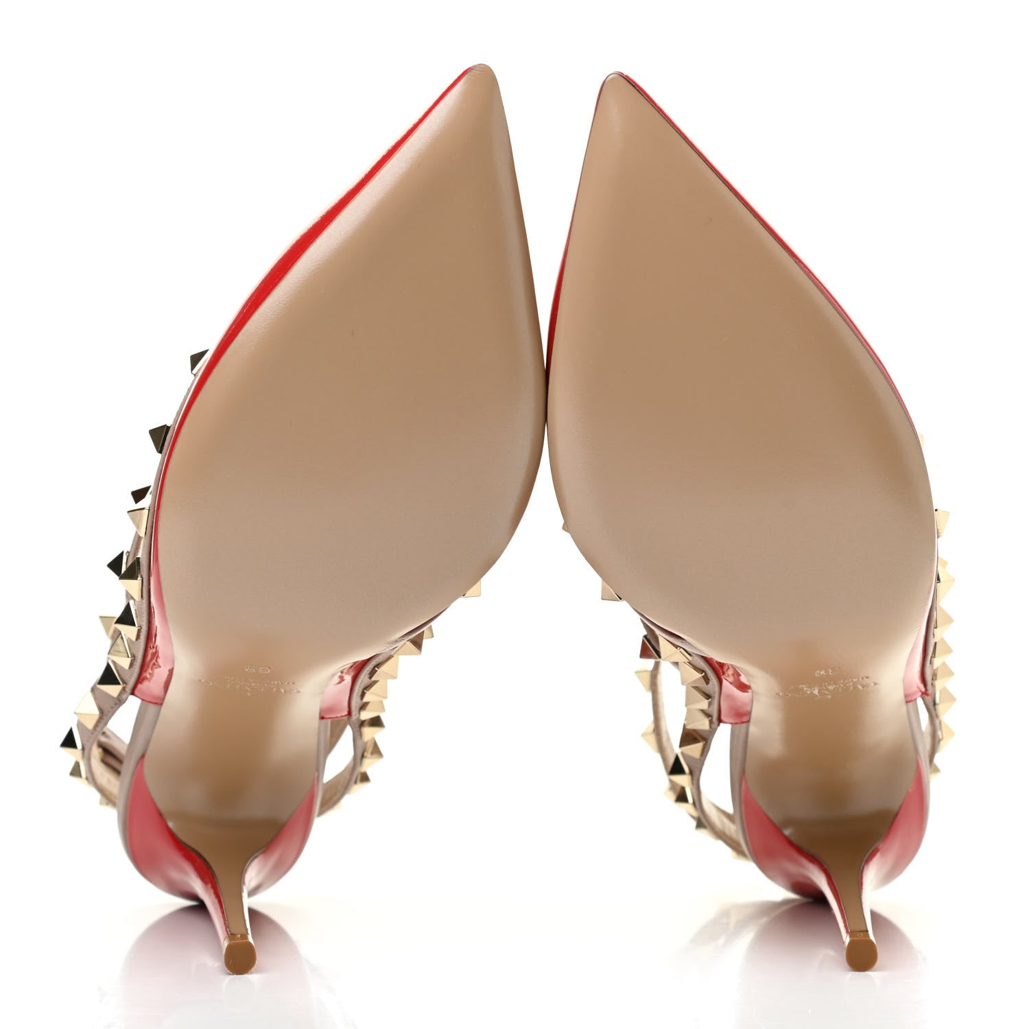 Valentino Garavani Patent Nappa Rockstud Ankle Strap 100mm Pumps 39 Rouge Pur Poudre 5 of 7