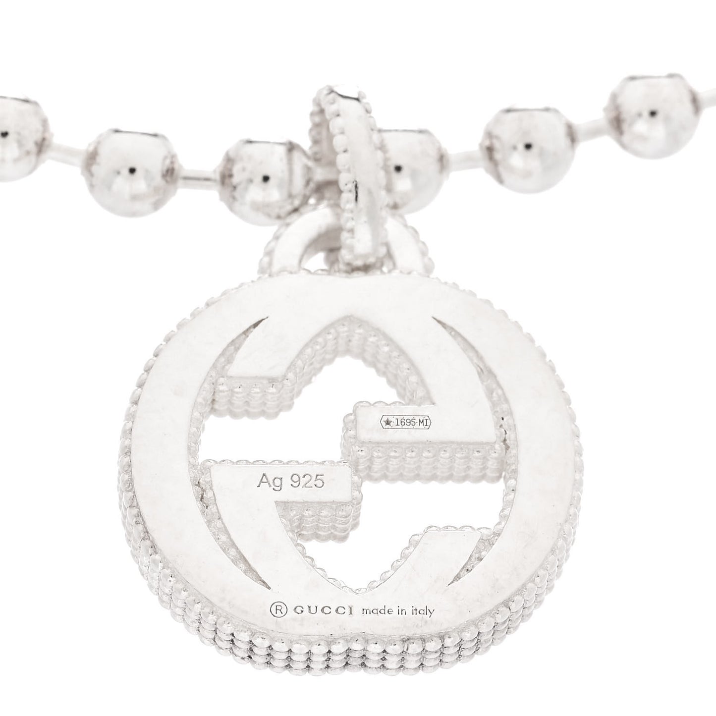 Sterling Silver Interlocking GG Bracelet
