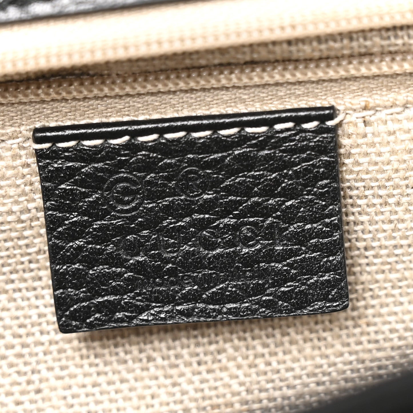 Dollar Calfskin Interlocking G Shoulder Bag Black