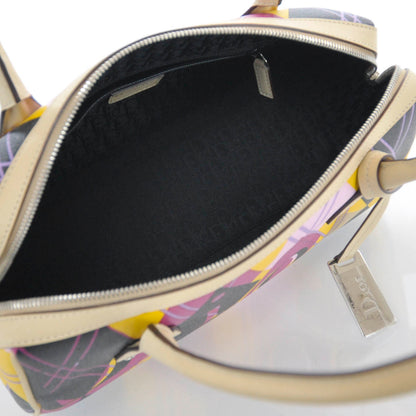 Christian Dior Coated Canvas Argyle Golf Satchel 6 of 8