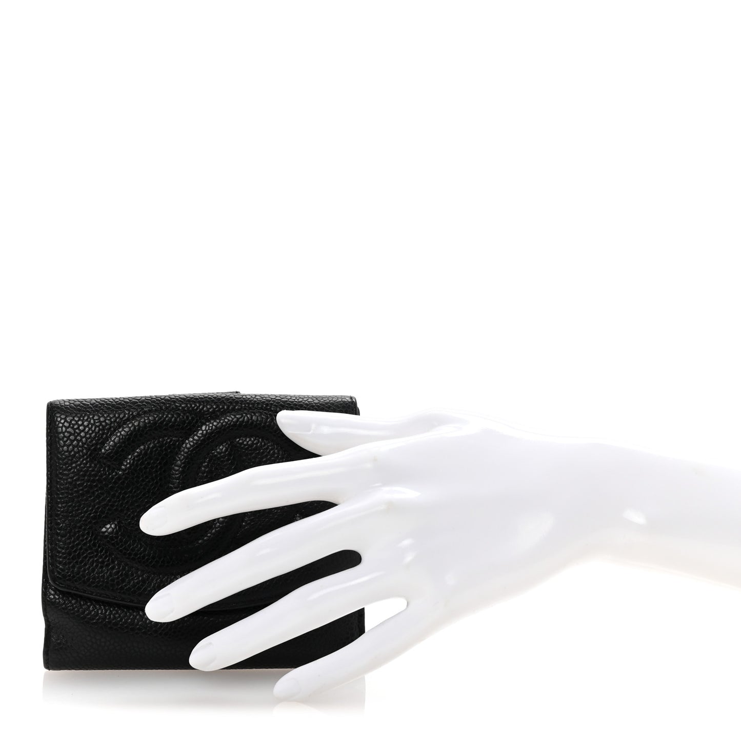 Caviar Timeless CC Compact French Wallet Black