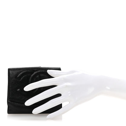 Chanel Caviar Timeless CC Compact French Wallet Black 2 of 8
