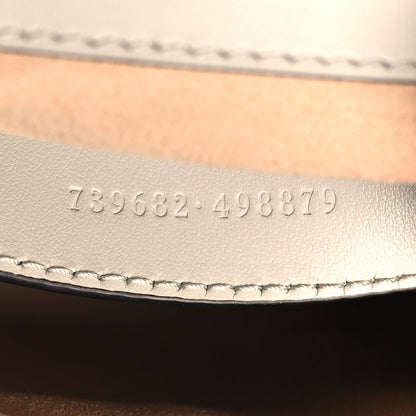 Gucci Calfskin Matelasse Mini GG Marmont Square Shoulder Bag Light Grey 7 of 13