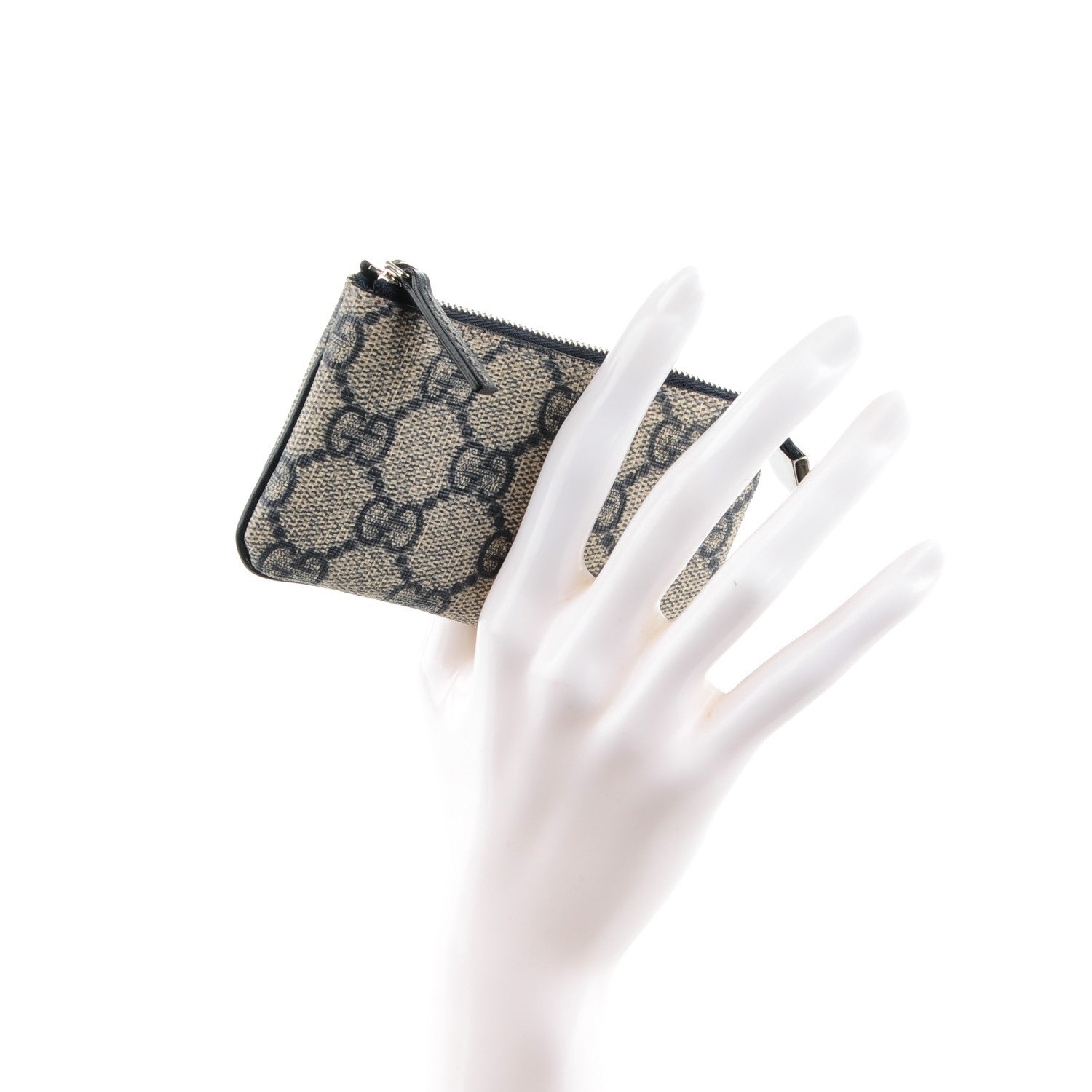 Gucci GG Supreme Monogram Key Case Beige Blue 2 of 7