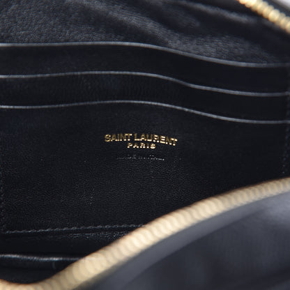 Saint Laurent Grain De Poudre Matelasse Monogram Mini Lou Camera Bag Black 6 of 10