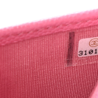 Chanel Caviar Quilted Card Holder Pink 8 of 10