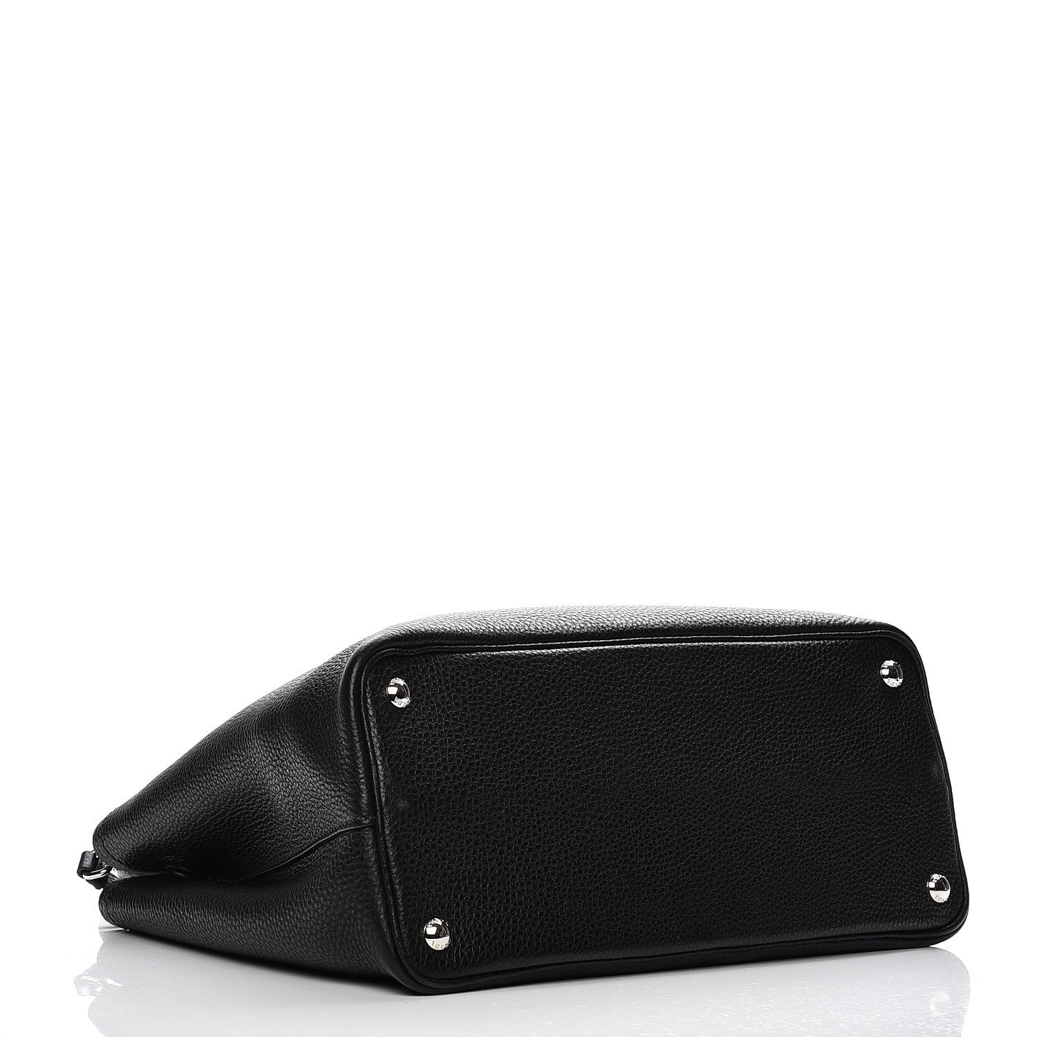 Prada Vitello Daino Small Double Tote Black Cuoio 5 of 11