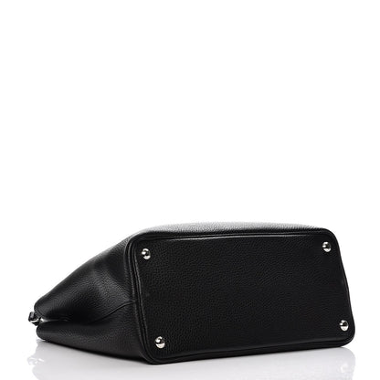 Prada Vitello Daino Small Double Tote Black Cuoio 5 of 11