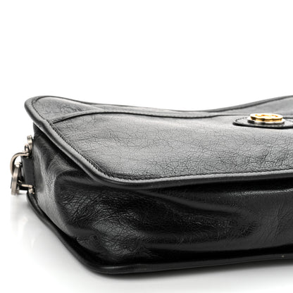 Gucci Fluffy Calfskin Morpheus Shoulder Bag Black 9 of 10