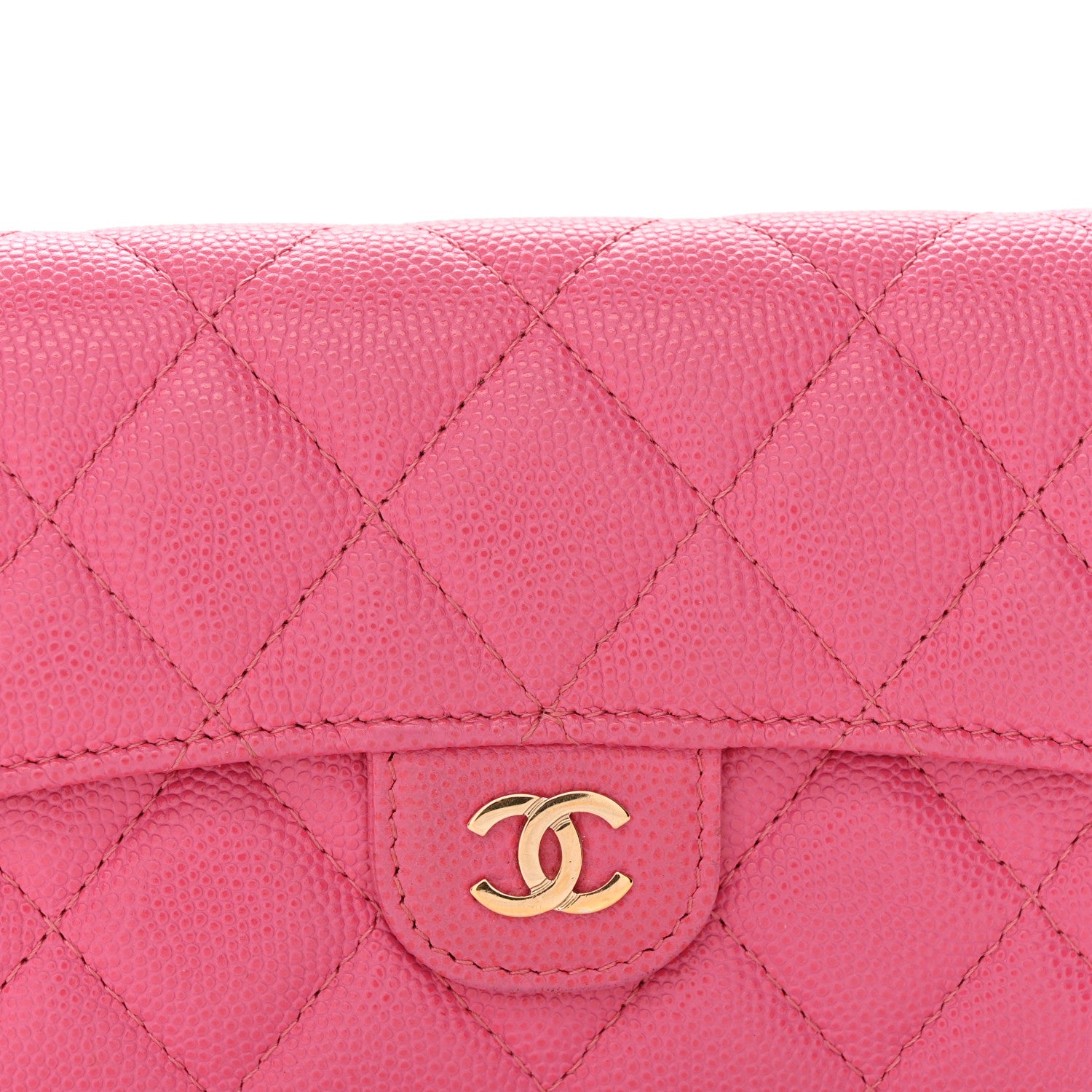 Chanel Caviar Quilted Medium Flap Wallet Pink 10 of 11