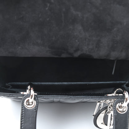 Christian Dior Lambskin Cannage Medium Lady Dior Black 5 of 9
