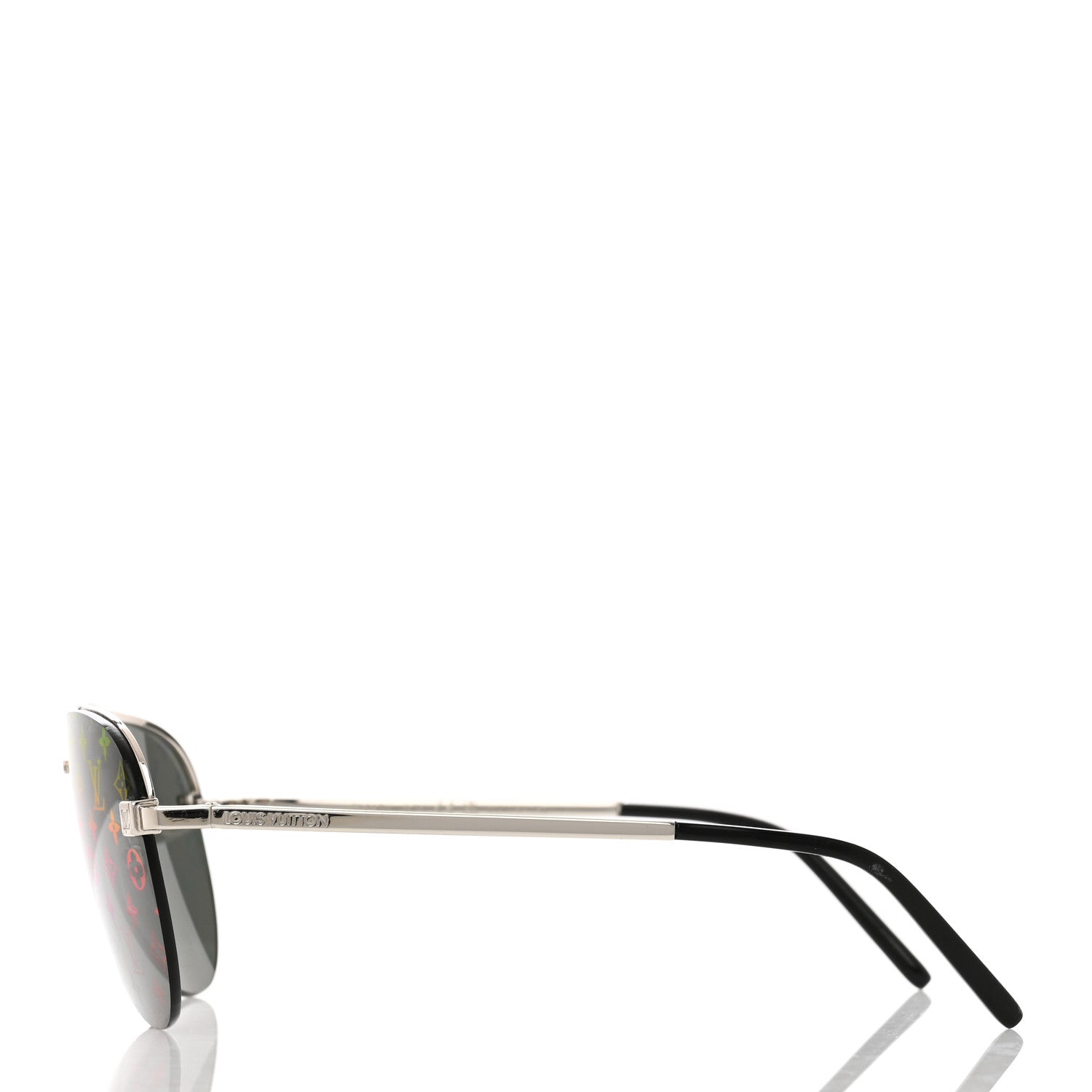 Louis Vuitton Metal Monogram Clockwise Sunglasses Z1595E Black 3 of 6