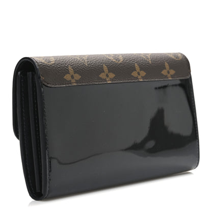 Louis Vuitton Patent Calfskin Monogram Cherrywood Wallet Black 3 of 6