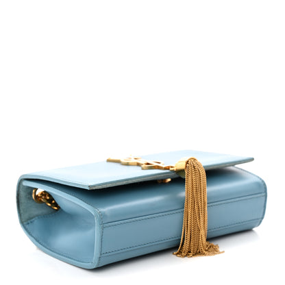 Saint Laurent Smooth Calfskin Small Classic Monogram Kate Tassel Satchel Turquoise 4 of 14