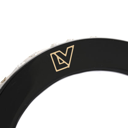 Louis Vuitton Crystal Resin Zigzag Bangle Bracelet M Black Brown 4 of 6