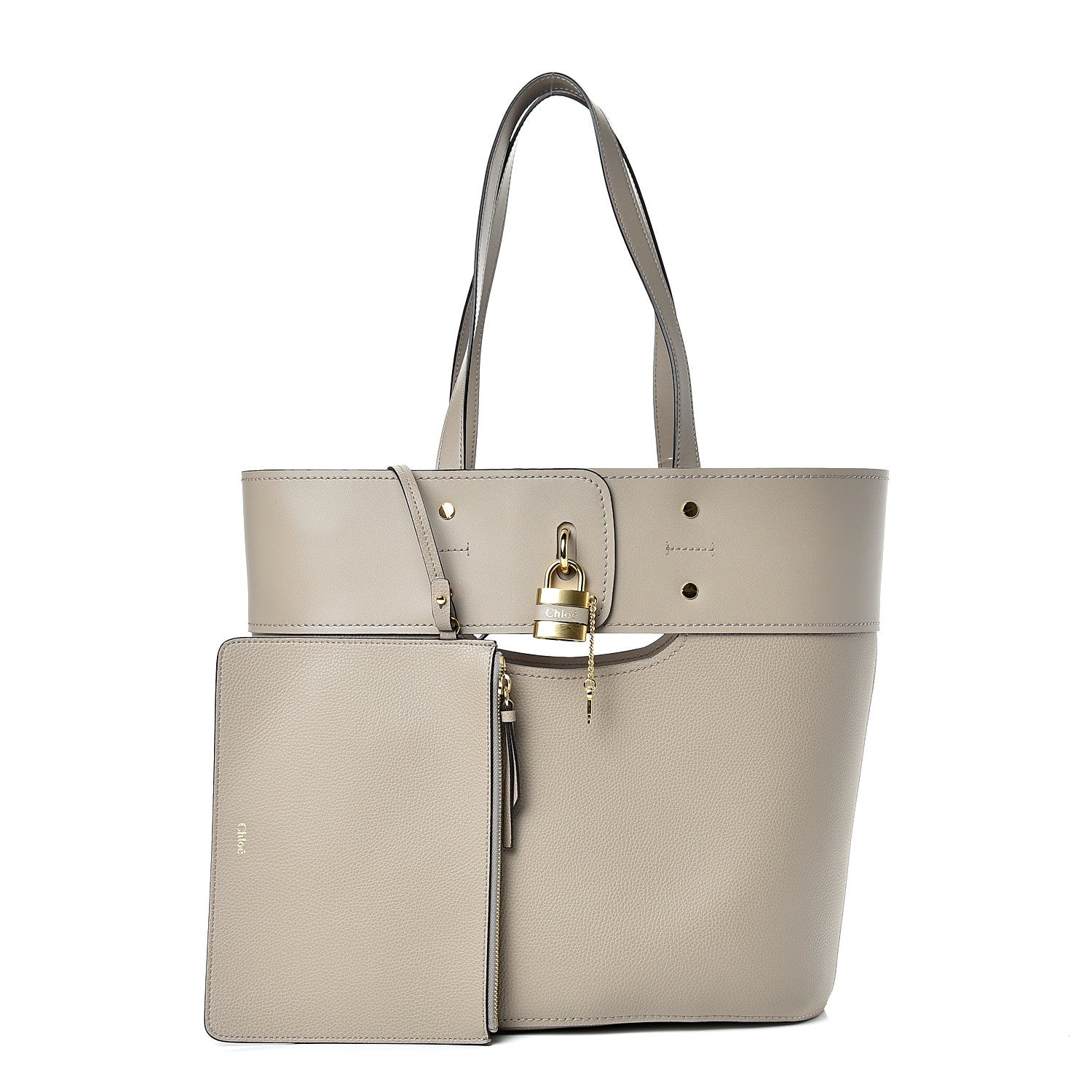 Chloe Smooth Grained Calfskin Medium Aby Tote Motty Grey 1 of 11