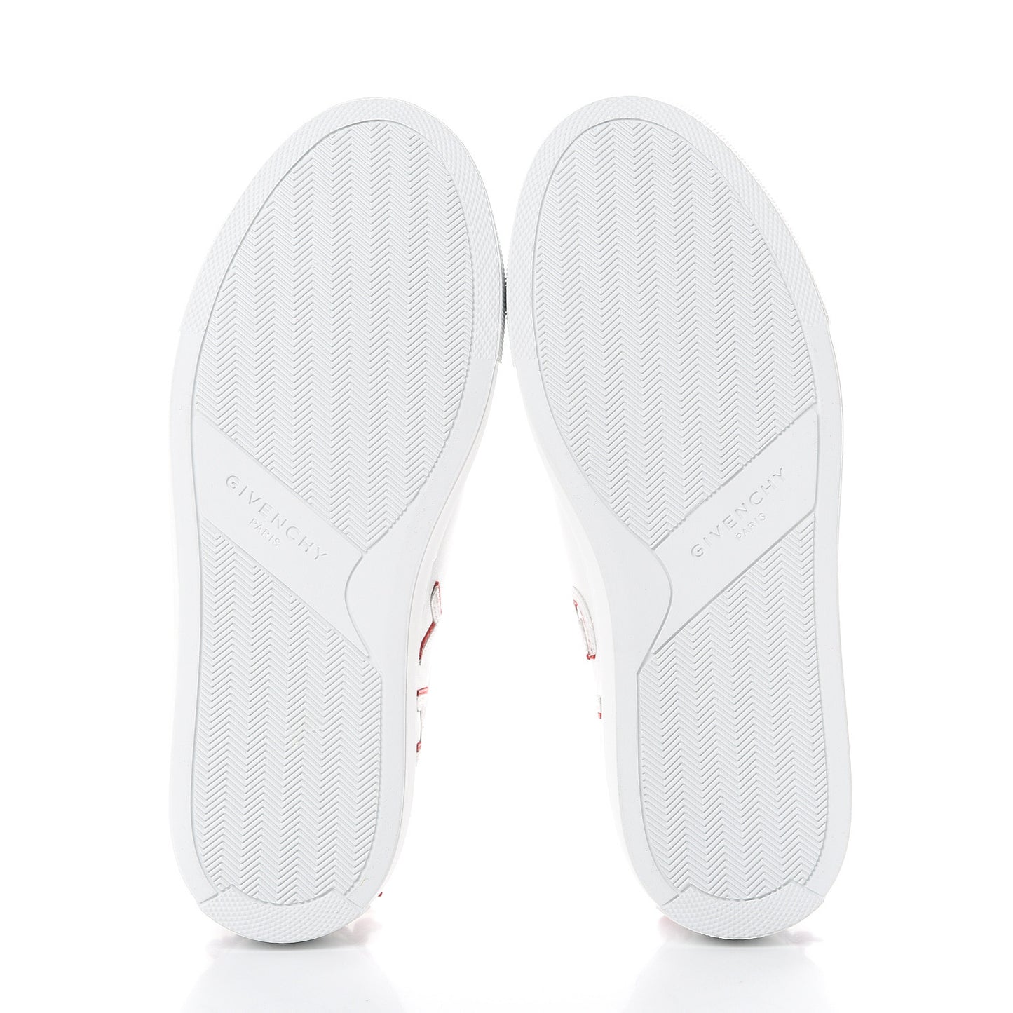 Calfskin Reverse Logo Womens Urban Street Sneakers 35.5 White Red