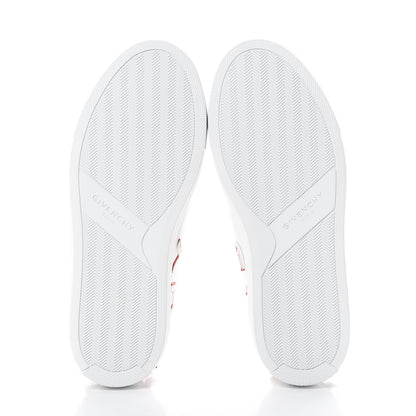 Givenchy Calfskin Reverse Logo Womens Urban Street Sneakers 35.5 White Red 6 of 11