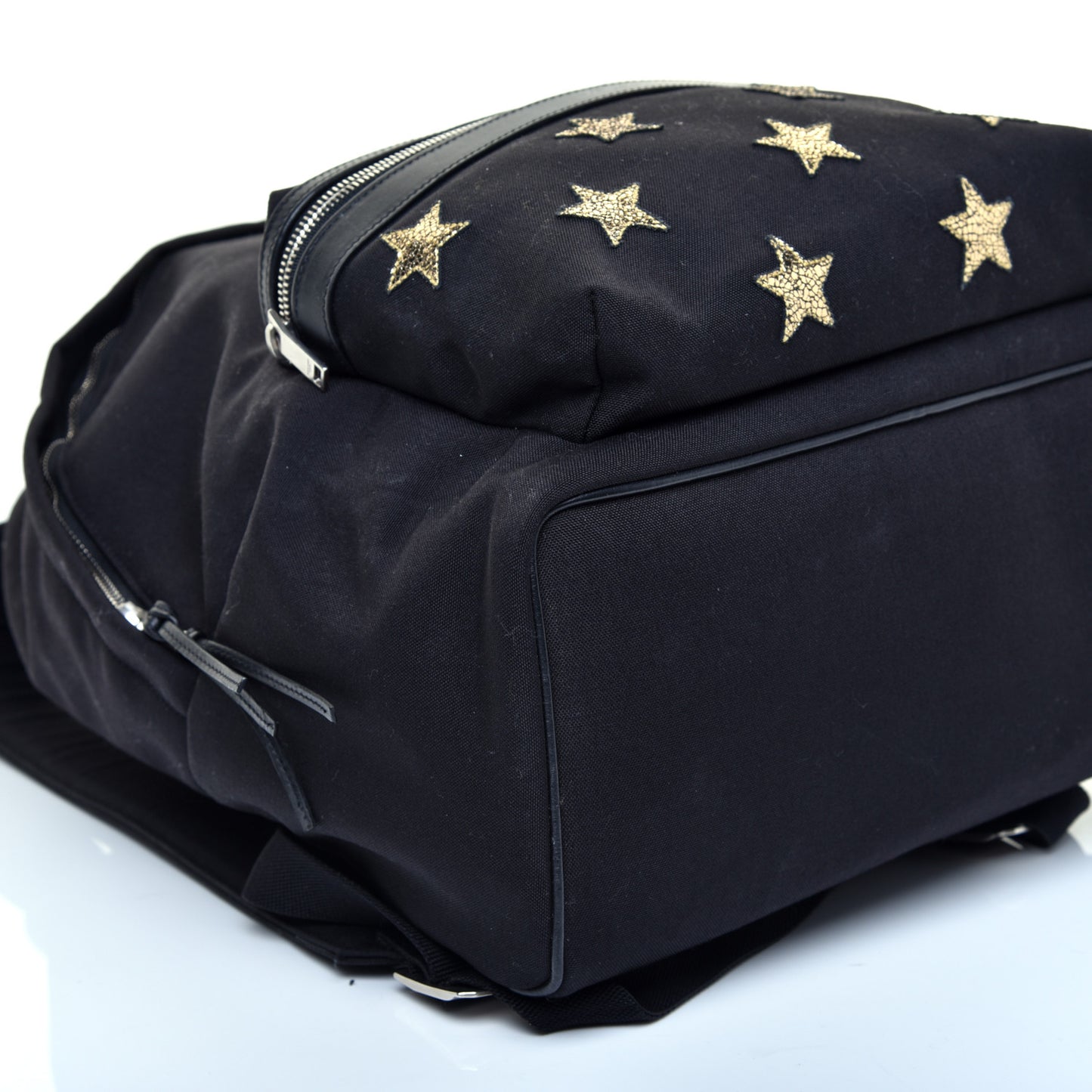 Canvas Star Patch City Backpack Black